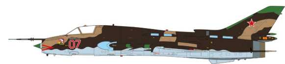 JCW72SU20010 | JC Wings Military 1/72 | 1/72 SU-17 M4 FITTER K SOVIET AIR FORCE, 263TH ORAE, AFGHANISTAN, 1988 | is due January 2026