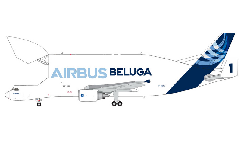 Airbus-Transportflugzeug „Beluga ST am Flughafen München Airbus-Transportflugzeug „Beluga ST am Flughafen München