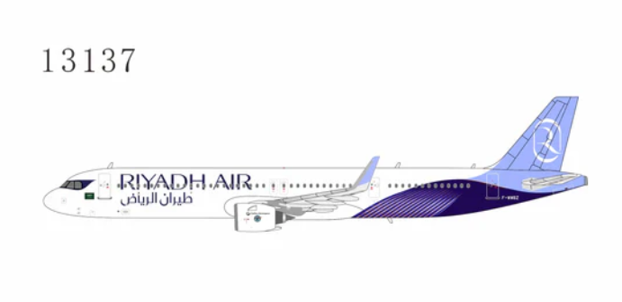 NG13137 | NG Models 1:400 | Airbus A321XLR Riyadh Air F-WWBZ "former XLR prototype painted in "Riyadh Air" livery for the upcoming Paris Air Show"