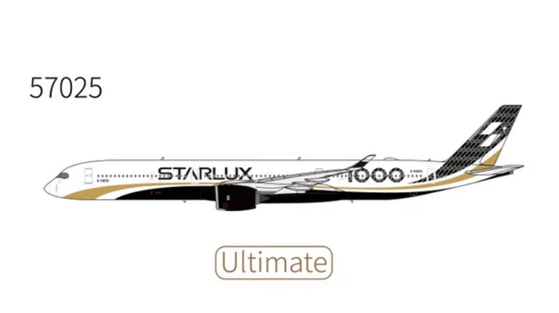 NG57025 | NG Models 1:400 | Airbus A350-1000 Starlux Airlines B-5855 (Carbon Fiber colors; first A350-1000 for Starlux Airlines)