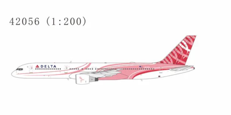 NG42056 | NG Models 1:200 | Boeing 757-200 Delta Air Lines N610DL (special Song paint scheme for Breast Cancer Awareness)
