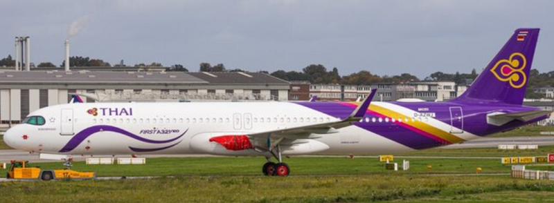 XX40827 | JC Wings 1:400 | Airbus A321neo Thai Airways First A321neo HS-TOA | is due October 2025