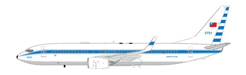 XX1003 | JC Wings 1:100 | Boeing 737-800 Taiwan Air Force 3701 With Stand | is due October 2025