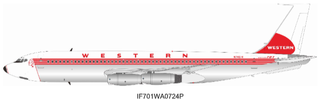 IF701WA0724P | Inflight200 | Boeing 707-139 Western Airlines N74614 | is due November 2025