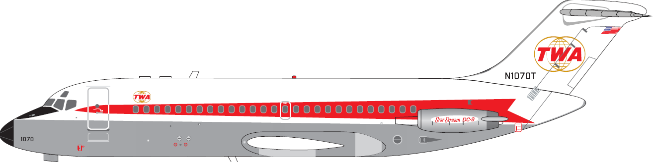 400008 | V1:400 Models | McDonnell Douglas DC-9-15 Trans World Airlines TWA N1070T | is due December 2025