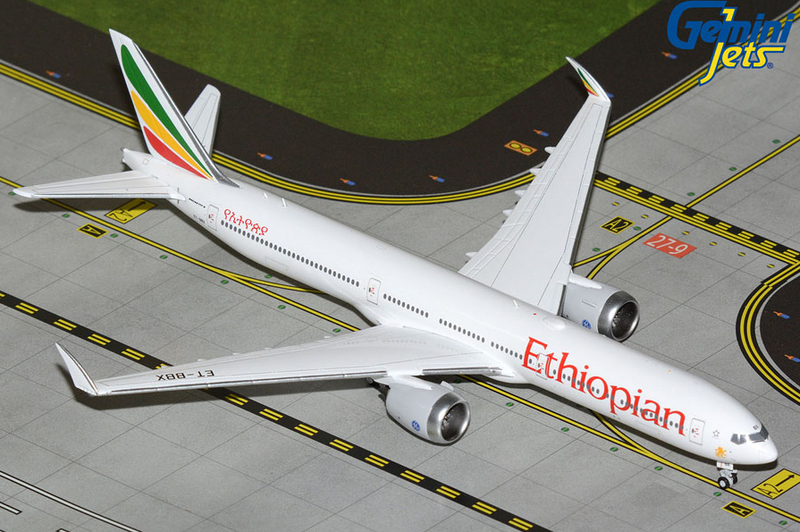 GJETH2280 | GeminiJets 1:400 | Boeing 777-9X Ethiopian Airlines ET-BBX (folded-wings version)