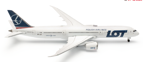 536646-001 | Herpa Wings 1:500 | Boeing 787-9 Dreamliner LOT Polish Airlines – SP-LSF | is due December 2025