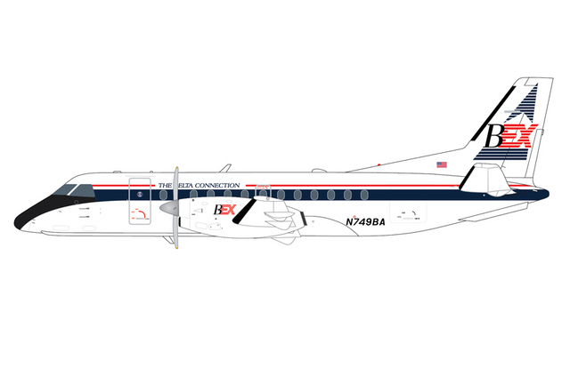G2GAA1345 | GeminiJets 1:200 | Saab 340A Business Express Airlines N749BA The Delta Connection