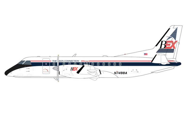 G2GAA1345 | GeminiJets 1:200 | Saab 340A Business Express Airlines N749BA The Delta Connection | is due December 2025