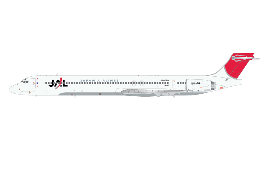 G2JAL1330 | GeminiJets 1:200 | MD-90 Japan Airlines JA002D (upgraded stand) | is due December 2025