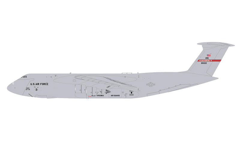 G2AFO1427 | GeminiJets 1:200 | C-5A Galaxy U.S. Air Force 68-0222 Martinsburg (West Virginia ANG) | is due December 2025