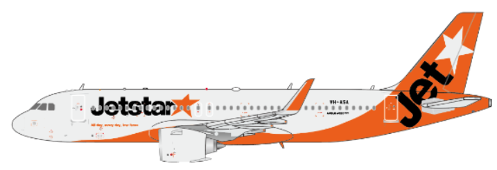 XX40810 | JC Wings 1:400 | Airbus A320NEO Jetstar VH-A5A | is due November 2025