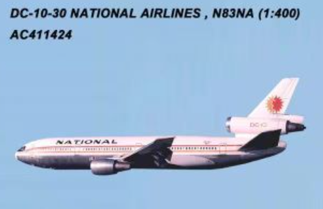AC411424 | Aero Classics 1:400 | DC-10-30 National Airlines N83NA