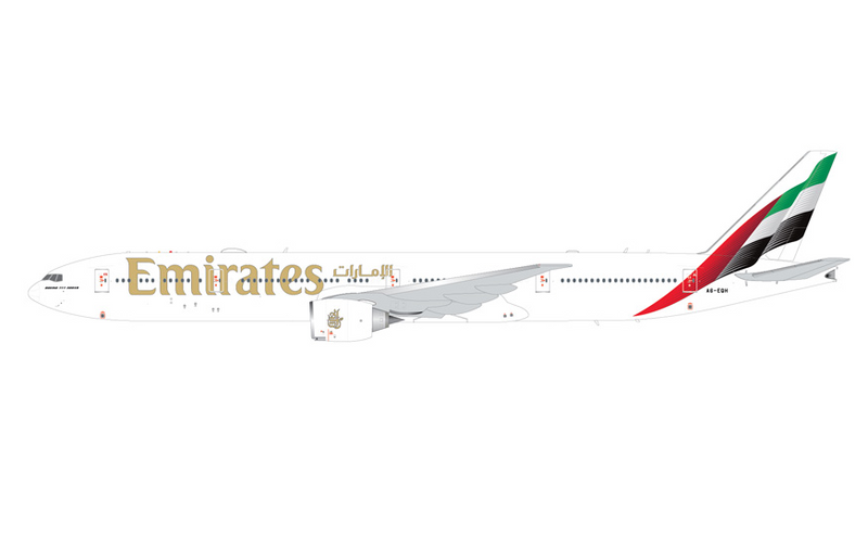 G2UAE1441 | GeminiJets 1:200 | Boeing 777-300ER Emirates A6-EQH (new livery) | is due December 2025