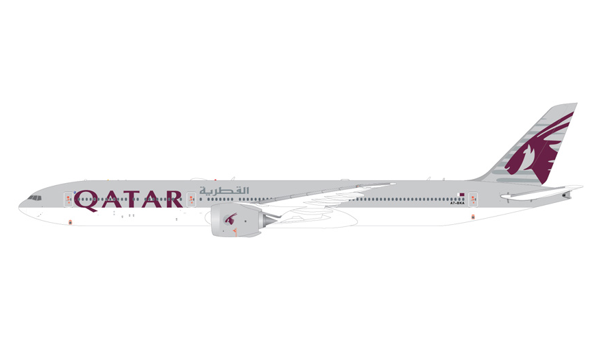 G2QTR1322 | GeminiJets 1:200 | Boeing 777-9 Qatar Airways A7-BKA (with optional folded wingtips)