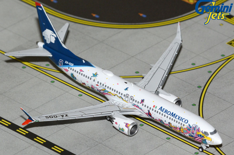 GJAMX2316 | GeminiJets 1:400 | Boeing 737 MAX 9 Aeroméxico XA-GQS “Kukulcán” livery