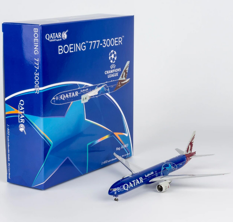 NG73084 | NG Models 1:400 | Boeing 777-300ER Qatar Airways A7-BED (UEFA Champions League)