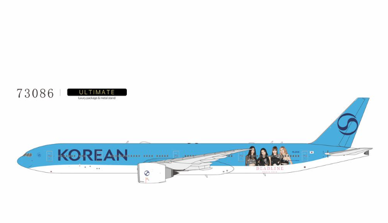 NG73086 | NG Models 1:400 | Boeing 777-300ER Korean Air HL2016 (BlackPink in Korean Air's 2025's new livery) (with stand) ULTIMATE | is due January 2026