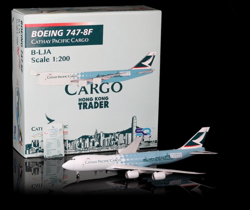 L2074 | SQ Wings | Boeing 747-8F Cathay Pacific B-LJA 'with stand'