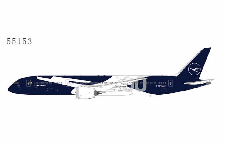 NG55154| NG Models 1:400 | Boeing 787-9 Dreamliner Lufthansa D-ABPU (100th Anniversary livery, with luxurious box; with metal stand) | is due January 2026