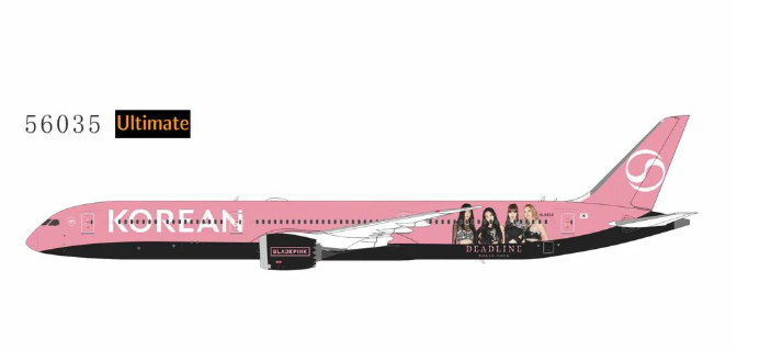 NG56035 | NG Models 1:400 | Boeing 787-10 Dreamliner Korean Air HL8816 BlackPink; with luxurious box