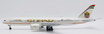 Detailed die-cast Boeing 777-200LR model aircraft in Etihad Airways 2015 Formula 1 livery at 1:200 scale.