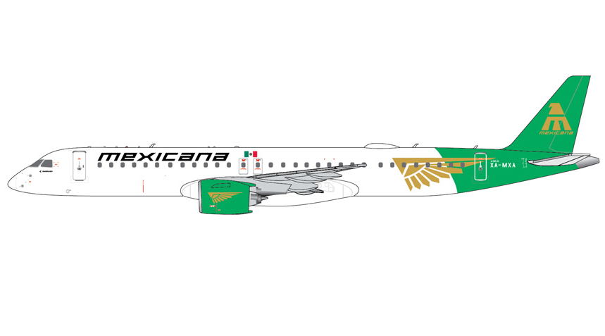GJMXA2383 | GeminiJets 1:400 | Embraer 195-E2 Mexicana XA-MXA | is due February 2026