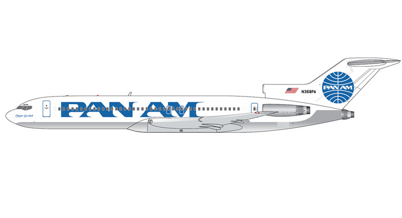 GJPAA2344 | GeminiJets 1:400 | Boeing 727-200 Pan Am N368PA | is due February 2026
