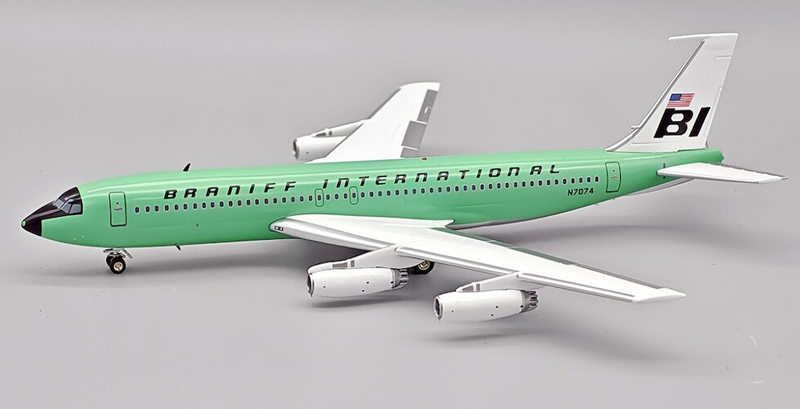 IF702BN1025 | Inflight200 | Boeing 707-227 Super Jet Braniff Turquoise N7074 | is due February 2026