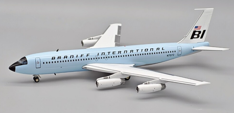 IF702BN0825 | Inflight200 | Boeing 707-227 Super Jet Braniff Light Sky Blue N7072 | is due February 2026