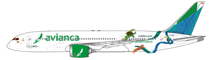 AVA126113 | Aether Models 1:500 | Boeing 787-8 Dreamliner Avianca Colombia N799AV | is due April 2026