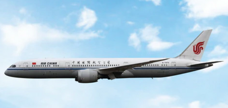 Phoenix 1:400 scale Boeing 787-9 Air China die-cast airplane model.