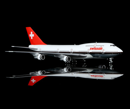 B601201 | HX Models 1:400 | Boeing 747-300 Swissair N221GF Chocolate Stripe | is due April 2026
