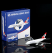 Detailed die-cast model airplane in 1:400 scale depicting an Airbus A380.