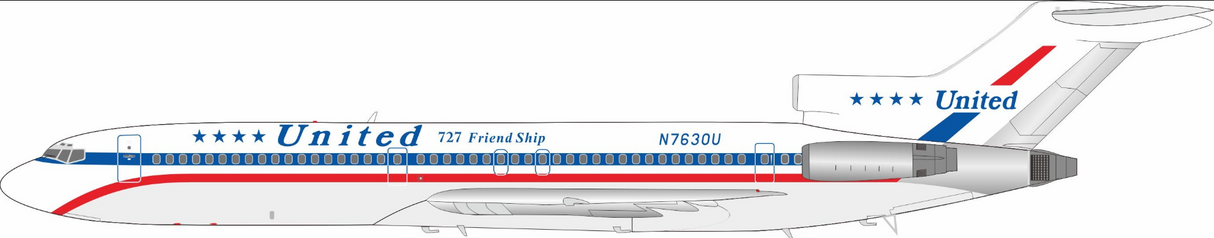 IF722UA0426 | Inflight200 | Boeing 727-200 United Airlines N7630U | is due May 2026