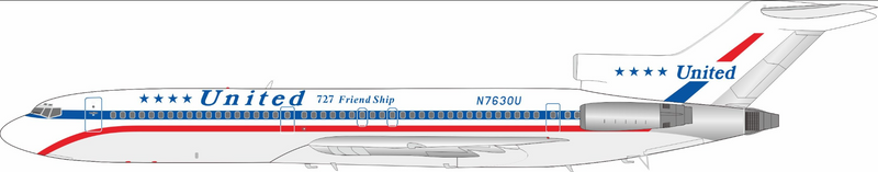 IF722UA0426 | Inflight200 | Boeing 727-200 United Airlines N7630U | is due May 2026
