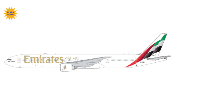 GJUAE2318F | Gemini Jets 1:400 | Boeing 777-300ER Emirates A6-EQH Flaps Down | is due April 2026