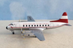 Die-cast Vickers Viscount 700 aircraft model in Austrian Airlines livery with registration OE-LAN