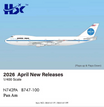 Detailed diecast model airplane of a Boeing 747-100 Pan American World Airways aircraft.