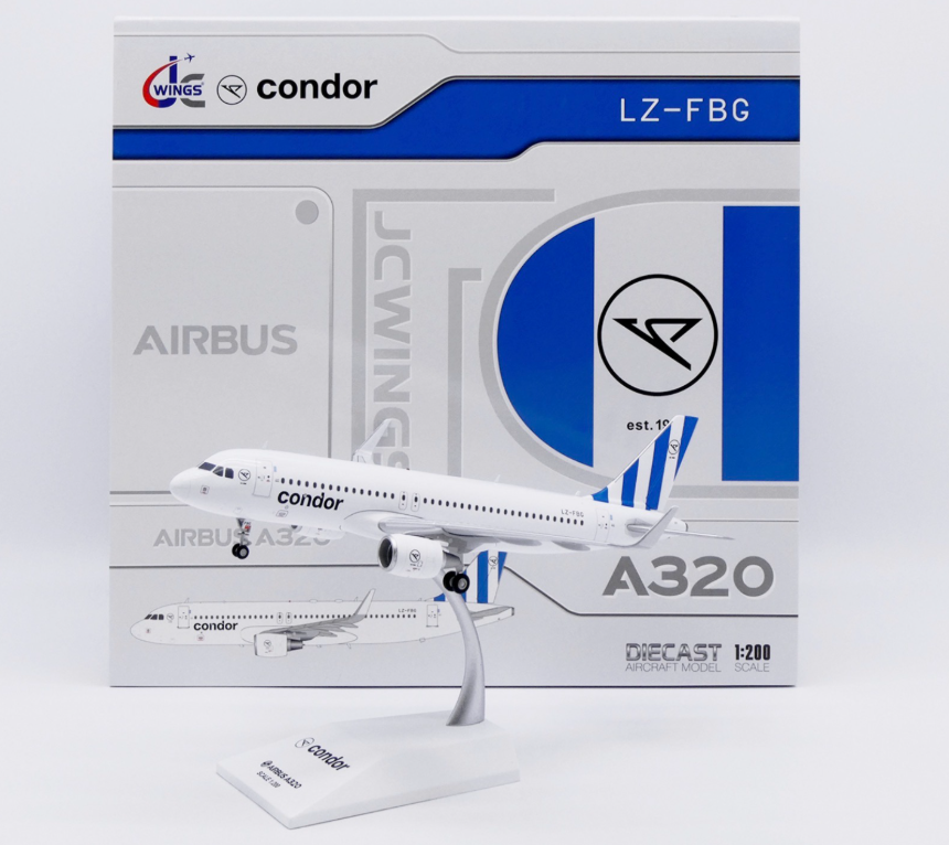 LH2495 | JC Wings 1:200 | Airbus A320‑200 Condor LZ-FBG Blue Tail | is due May 2026