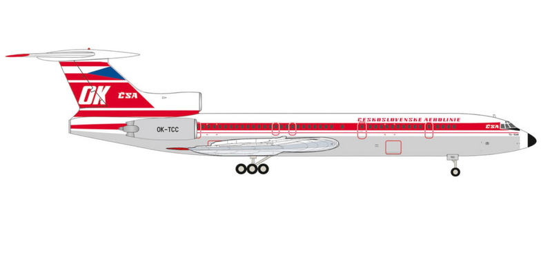 574051 | Herpa Wings 1:200 | Tupolev Tu‑154M Czechoslovak Airlines OK-TCC Teplice | is due May 2026