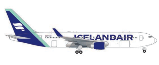 539241 | Herpa Wings 1:500 | Boeing 767-300 Icelandair Borreal blue tail stripe – TF-ISN “Svörtuborgir” | is due May 2026