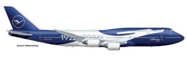 539500 | Herpa Wings 1:500 | Boeing 747-8 Lufthansa “100 Jahre” – D-ABYN “Niedersachsen” | is due May 2026