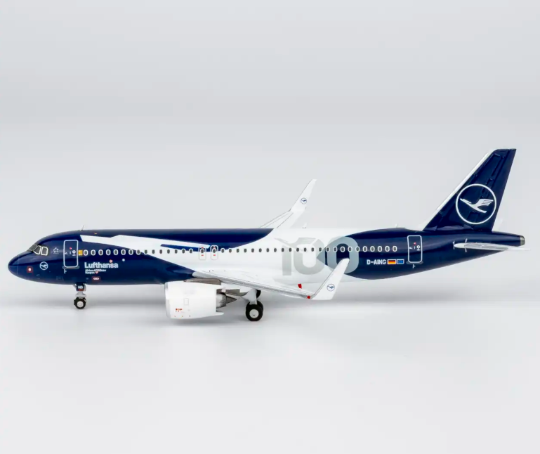 NG15071 | NG Models 1:400 | Airbus A320neo Lufthansa D-AING (100 Years Anniversary; with luxurious package) (with stand)