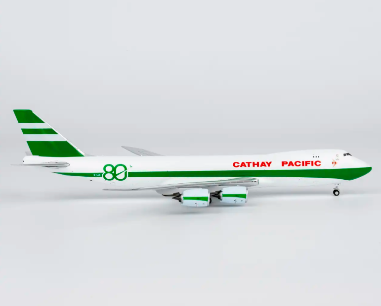 NG78043 | NG Models 1:400 | Boeing 747-8F Cathay Pacific B-LJE 80 Years Anniversary Retro Livery (with luxurious package) (with stand)