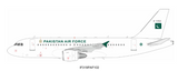 Inflight200 die-cast metal Airbus A319 Pakistan Air Force model aircraft.