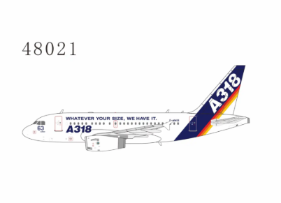 NG48021 | NG Models 1::400 | Airbus A318 Airbus House F-WWIB  (with "What Ever Your Size, We Have It." titles) | is due May 2026