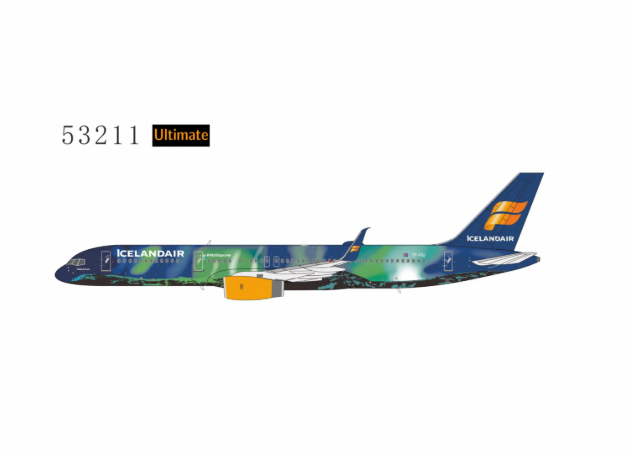 NG53211 | NG Models 1:400 | Boeing 757‑200 w/ Winglets Icelandair TF-FIU Aurora (Northern Lights); Luxurious Packaging) (with stand) | is due May 2026 |