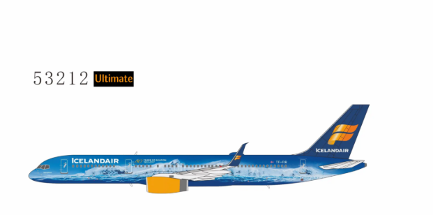 NG53212 | NG Models 1:400 | Boeing 757‑200 w/ Winglets Icelandair TF-FIR (Vatnajökull; Luxurious Packaging) (with stand) | is due May 2026