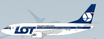 JC Wings 1:200 die-cast metal model of a Boeing 737-500 LOT Polish Airlines aircraft with stand.